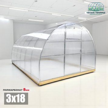 БАЗОВАЯ ЧЕШСКАЯ ТЕПЛИЦА 3Х18 Поликарбонат 8 мм B3188 фото