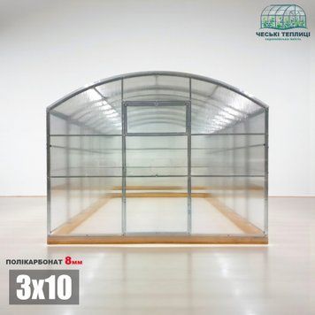 ЧЕШСКАЯ ПРЯМОСТЕННАЯ ТЕПЛИЦА 3Х10 Поликарбонат 8 мм P3108 фото